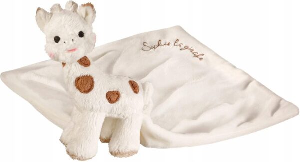 SOPHIE LA GIRAFE kocyk do przytulania 23 x 23 cm