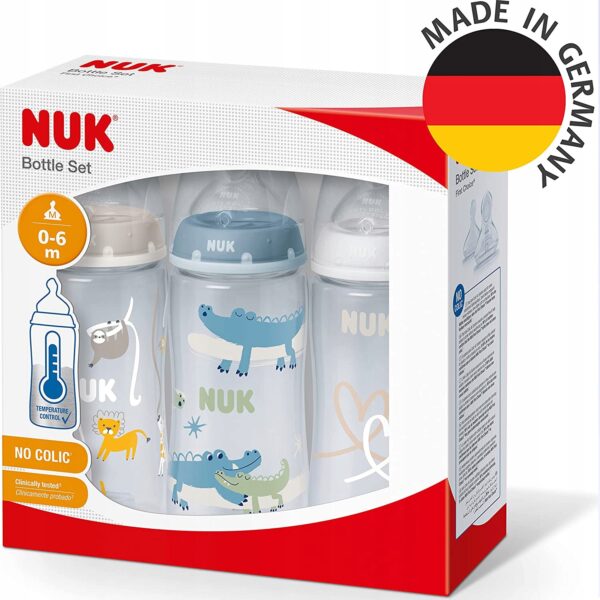 NUK No Colic zestaw butelek 3x 300 ml 0-6 - obrazek 2