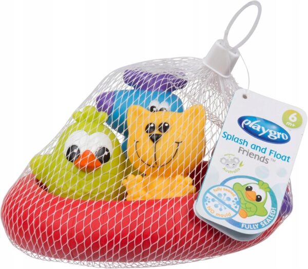 PLAYGRO Splash and Float gumowe zabawki do kąpieli 6 m+ 4 elementy - obrazek 3